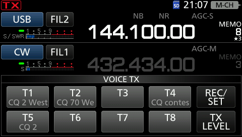 IC-9700 Voice TX Rec