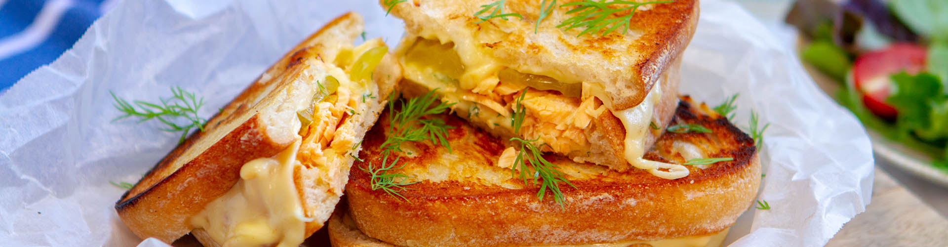 Picture of Salmon pickle dill toastie